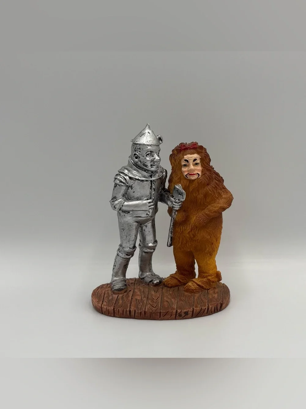 RARE Vintage Wizard Of Oz Tin Man & Cowardly Lion Ceramic Toy Home Decor